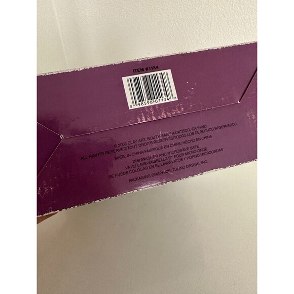 Buon Vino Clay Art Hand Painted Stonelite 8.5" Clay Salad Plates Lot of 4 NEW - Picture 7 of 10